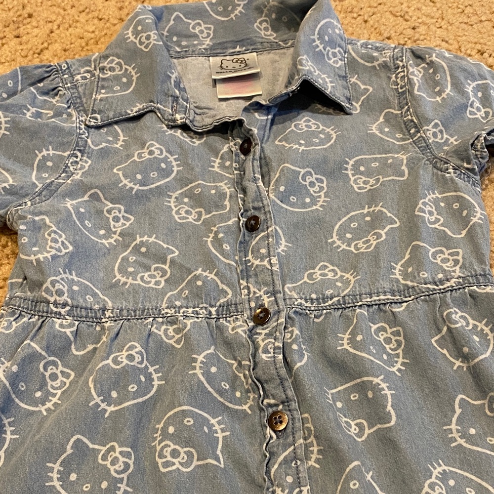 Hello Kitty Blue and White Casual Kids Dress - Picture 5 of 6